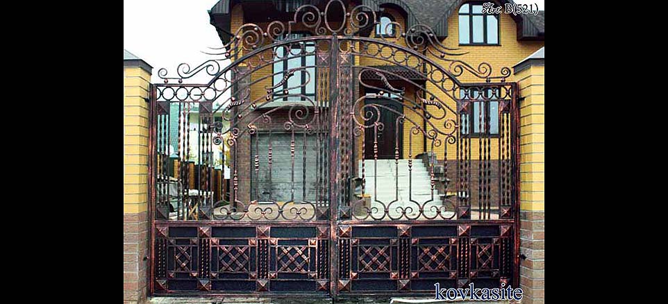 распашные откатные ворота в москве №19